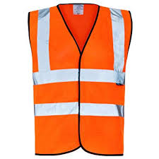 Orange printed hi vis vest