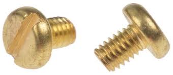 Brass panslotted machine screws 4mm
