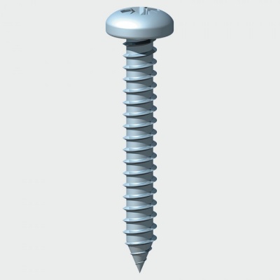 Pan head zinc plated self tapping screw