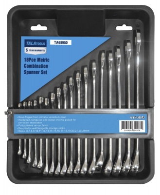 Tala 18Pce 6mm-24mm Metric Combination Spanner Set