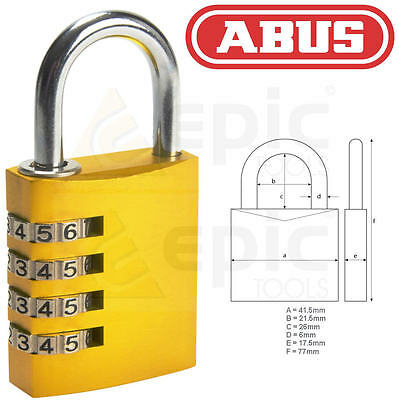 ABU14540RC - Abus 145/40 40mm Aluminium Combination Padlock Random Colour