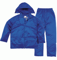 Delta plus polyester navy rain suit