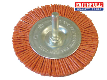 Nylon Wheel Flat 100mm x 6mm Shank