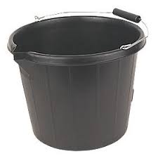 Power black plastic bucket 3 Gallon