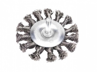 6mm Spindle knotted wheel brush 75mm
