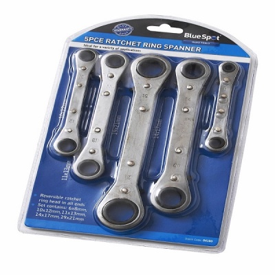 BLUESPOT RATCHET SPANNER SET 5PC