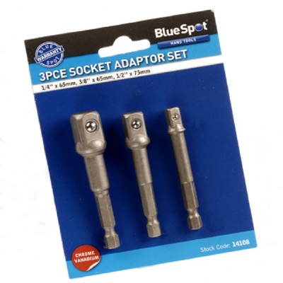 BLUESPOT 3pc SOCKET ADAPTOR SET