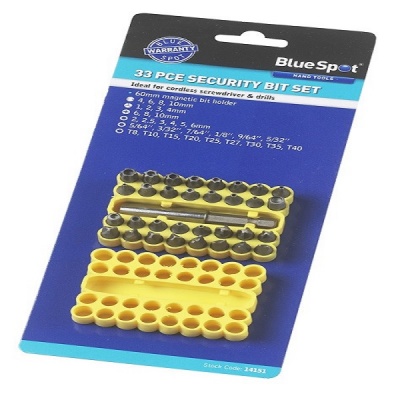 BLUESPOT 33 PC SECURITY BIT SET