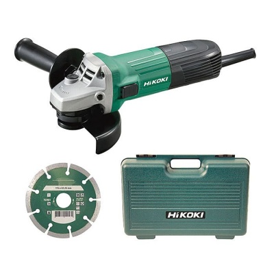 4 1/2'' hitachi Koki angle grinder g12 stx with case and diamond disc