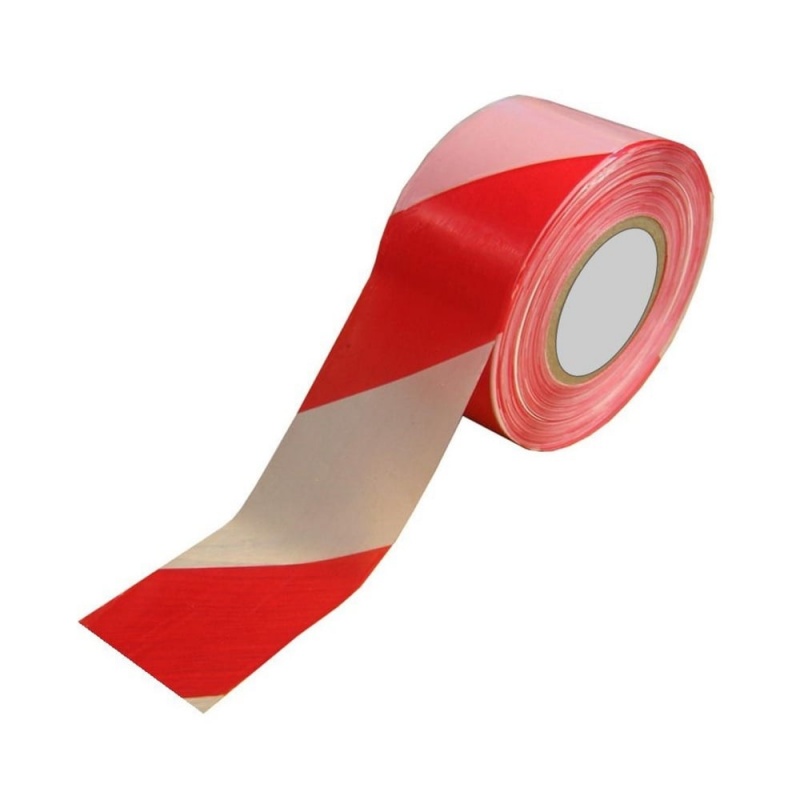 Zebra Tape Red & White 500mtr